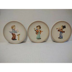 MJ HUMMEL LITTLE MUSIC MAKERS SMALL DECORATIVE PLATES 1984-1987 SET 3